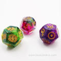 Bescon 3 Pieces Astrological Dice Set, Constellation Divination D12 Dice, 3 Colors Magical Stone Effect or Glowing in Dark